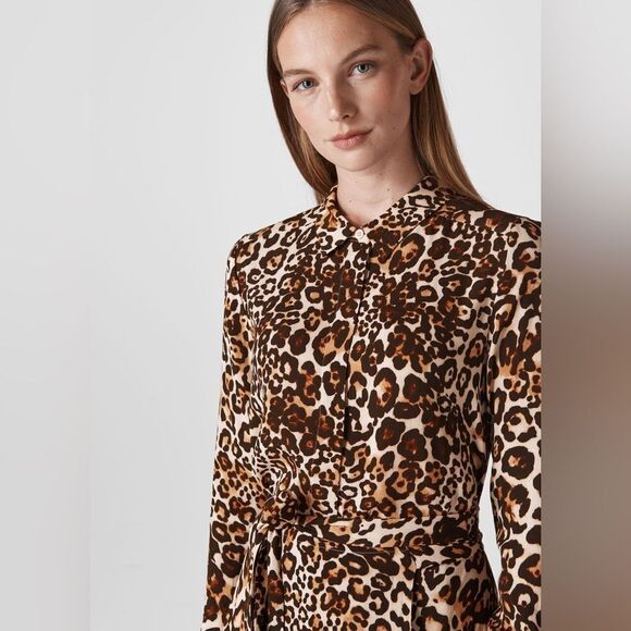 WHISTLE ANIMAL PRINT ESME DRESS SIZE 10 - Picture 4 of 17